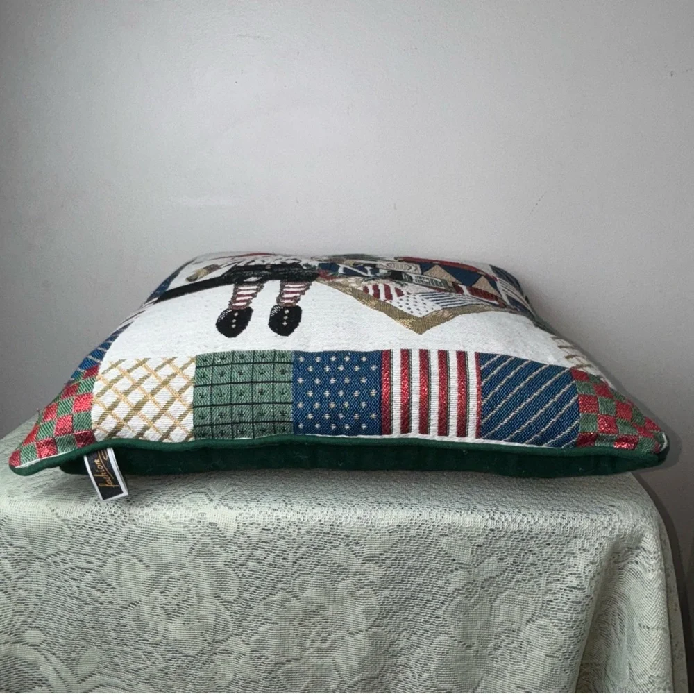 Vintage Fashion Christmas Decorative Tapestry NOEL Pillow 16”‎ x 16”